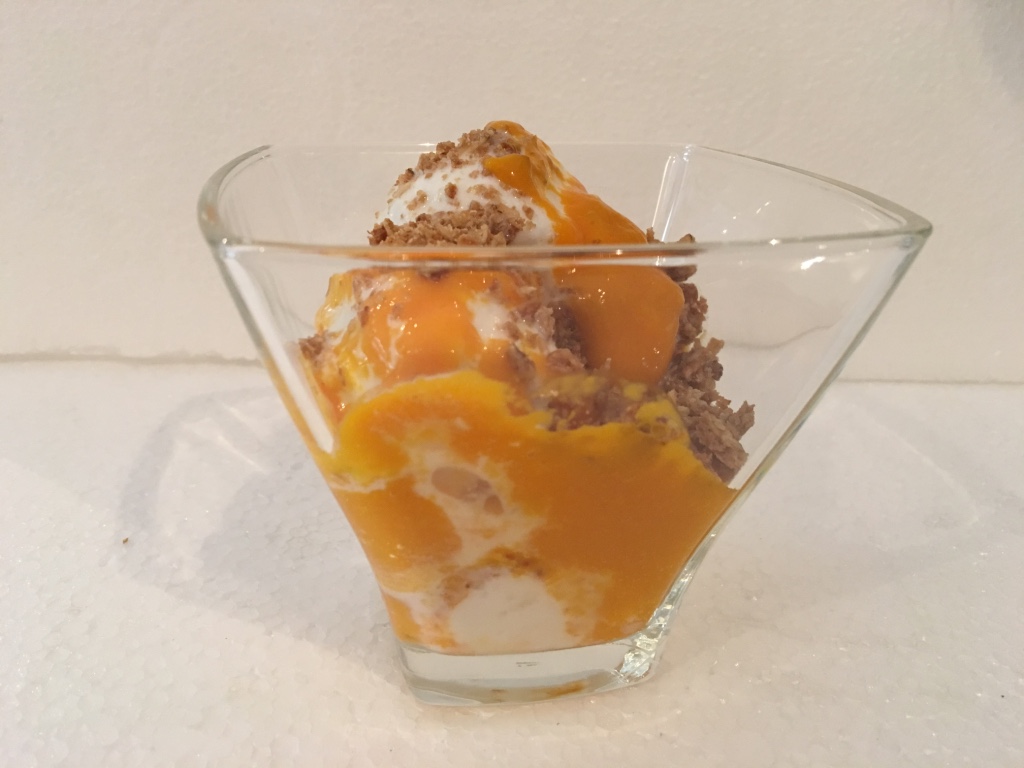 Mango coulis with ice-cream [161]