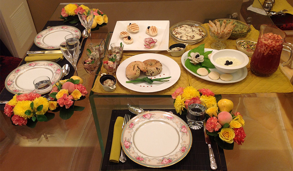 A TABLE LAYOUT OF GREEK FOOD 6