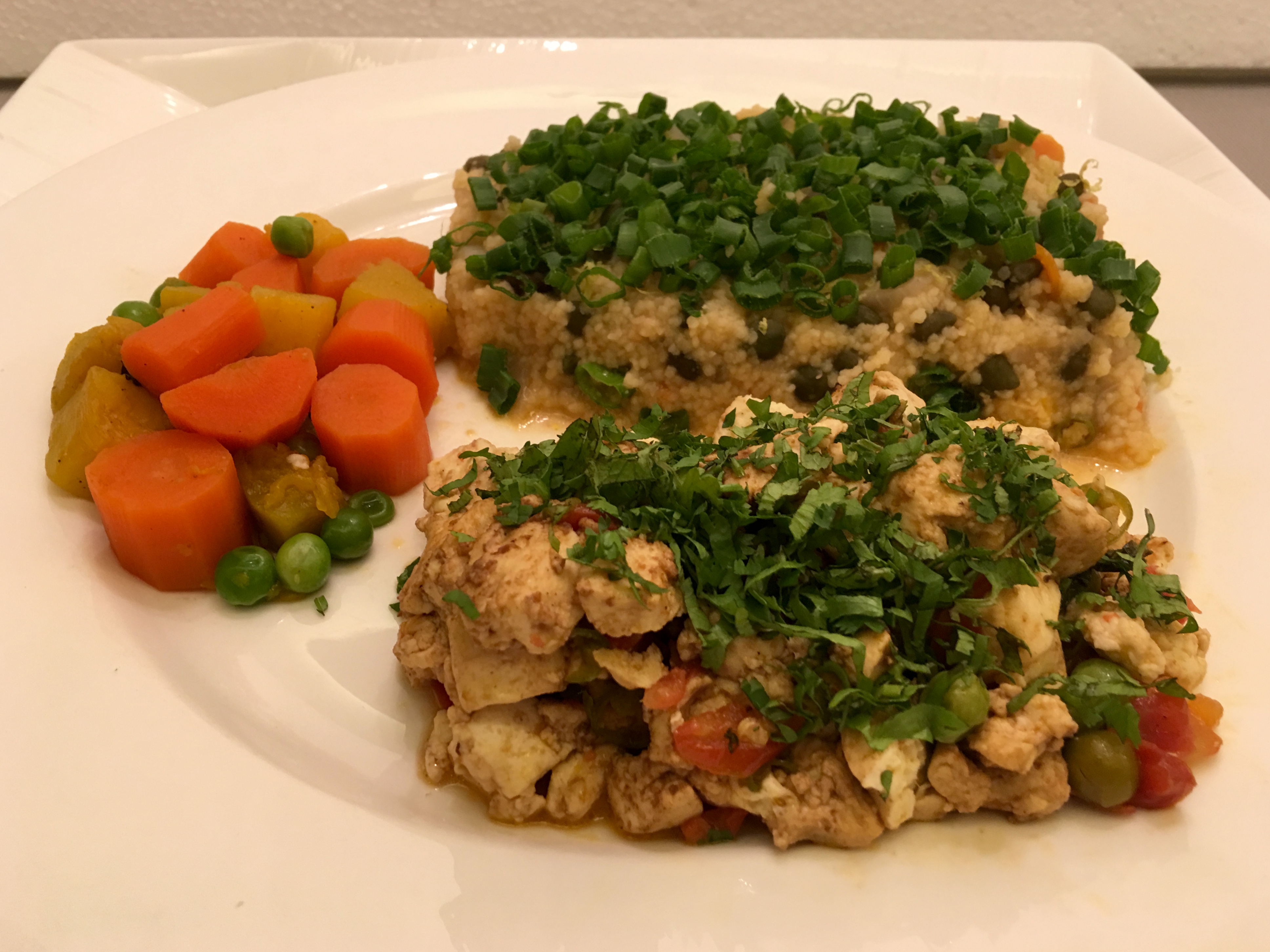 PANEER ON A BED OF COUSCOUS AND CHICKPEAS[139]